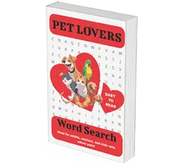 Get the Pet Lovers Word Search Puzzle book from Amazon