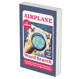 Airplane word search puzzle book
