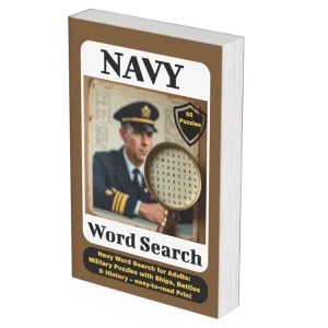 navy word search puzzle book